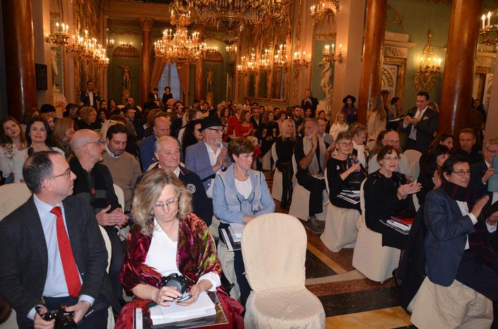 The awards ceremony of International Prize Leonardo Da Vinci inside the Borghese Palace in Florence